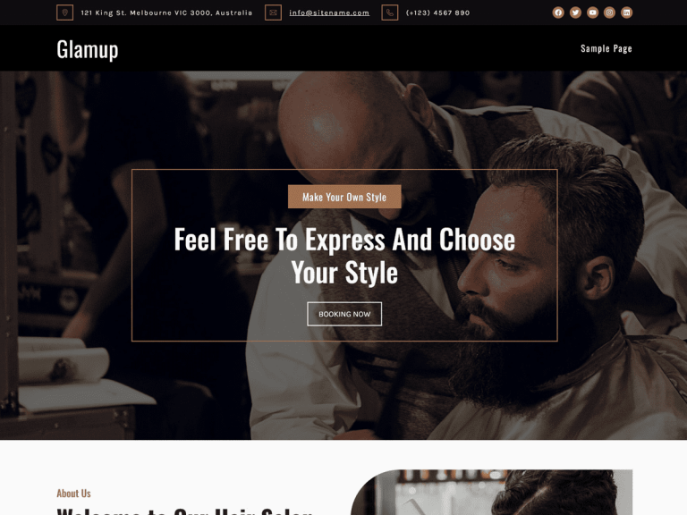 Разработка сайта на wordpress для барбершопа