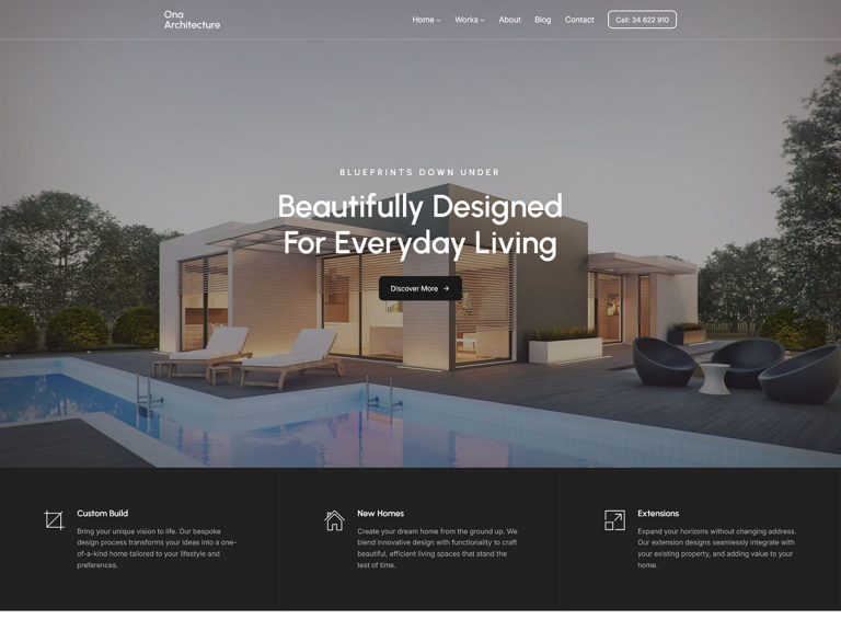 Разработка сайта на wordpress для архитекторов